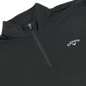 Callaway Pullover Men XL Black 1/4 Zip Water Repellent Stretch UPF 50 Golf NEW